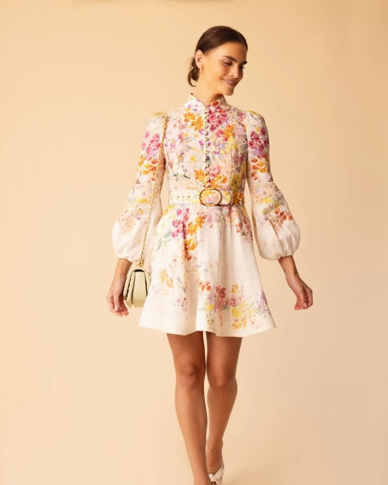 Zimmermann Natura Button Mini Dress - Image 3