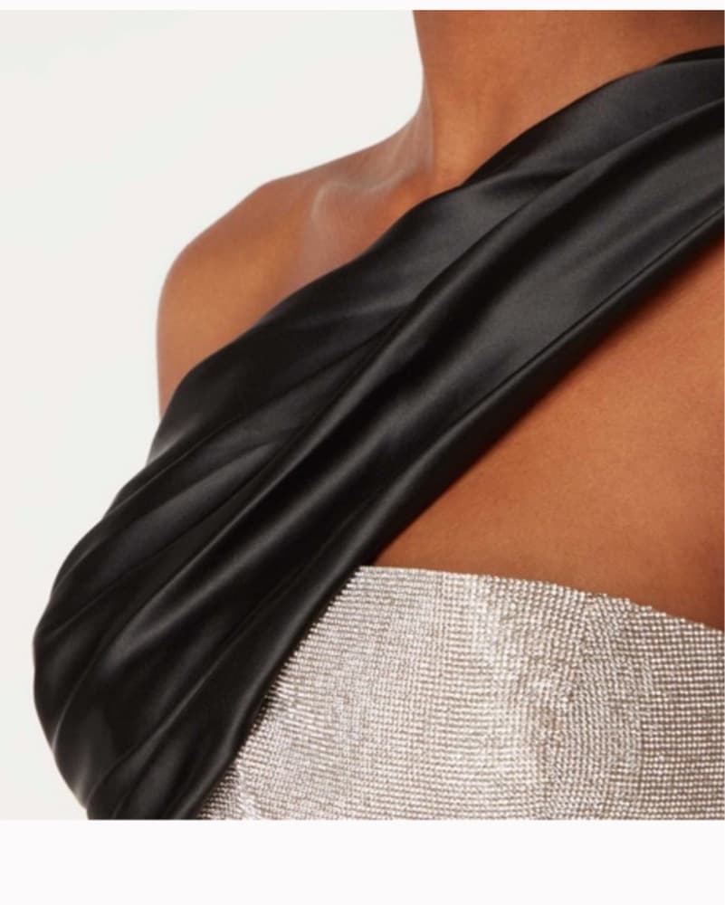 Rhinestone And Silk Strap Bustier Top  - Image 2