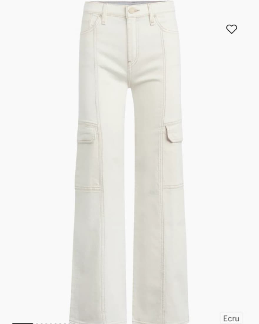 Hudson White Cargo Jeans - Image 1