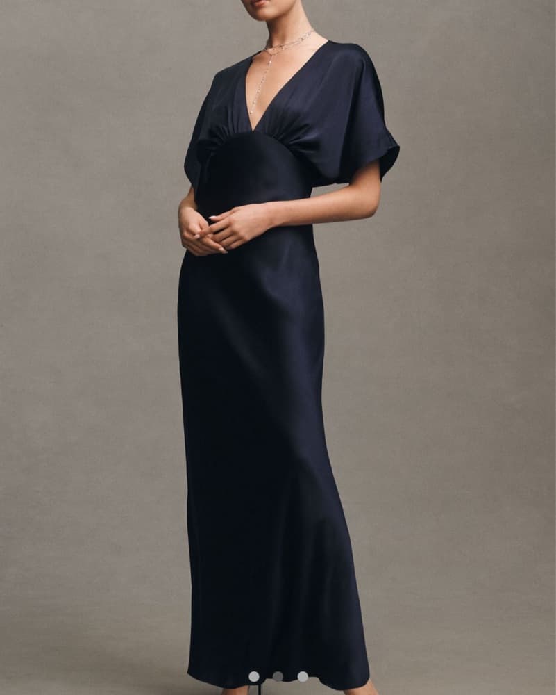Navy BHLDN Bridesmaids Dress - Image 2