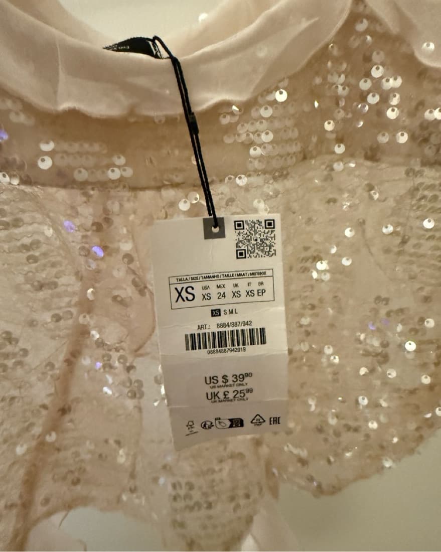Sequin Zara Going Out Top - Image 3