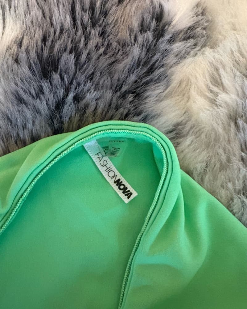 Neon Green Strapless Bodysuit - Image 3