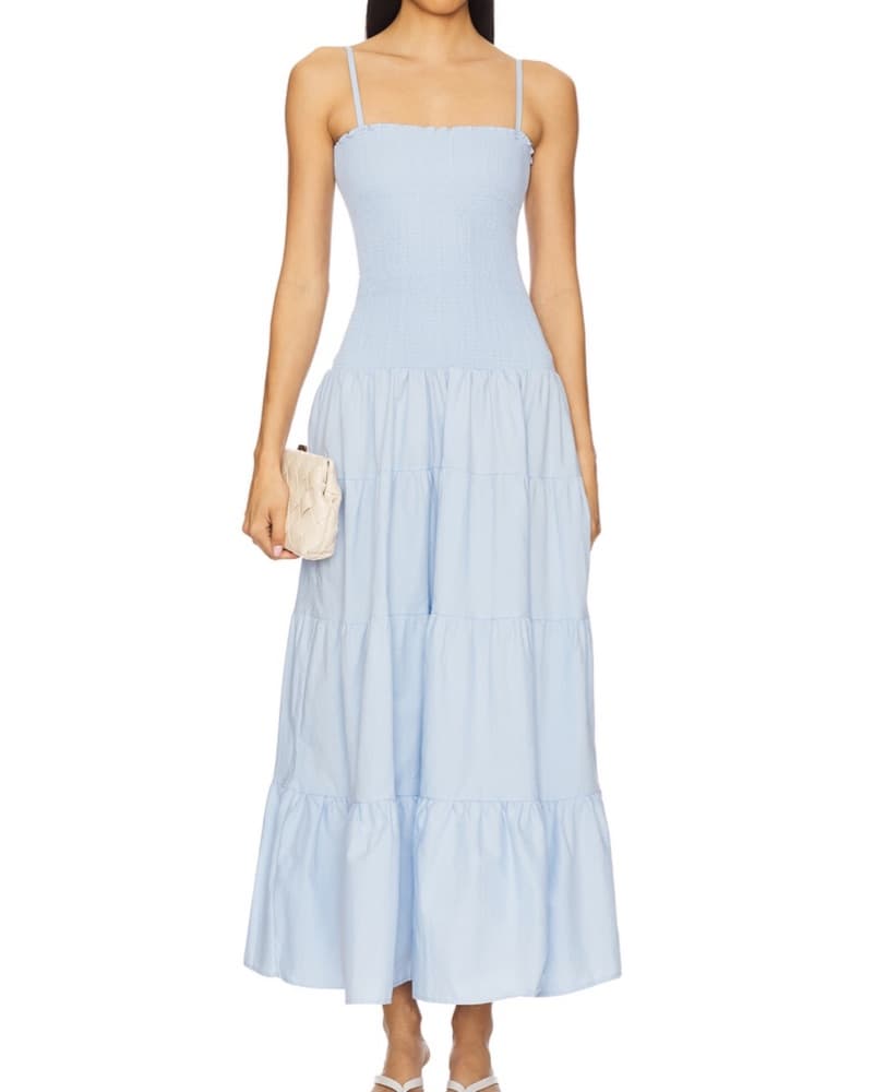 Clementine Maxi Dress In Cloud Blue - Image 1