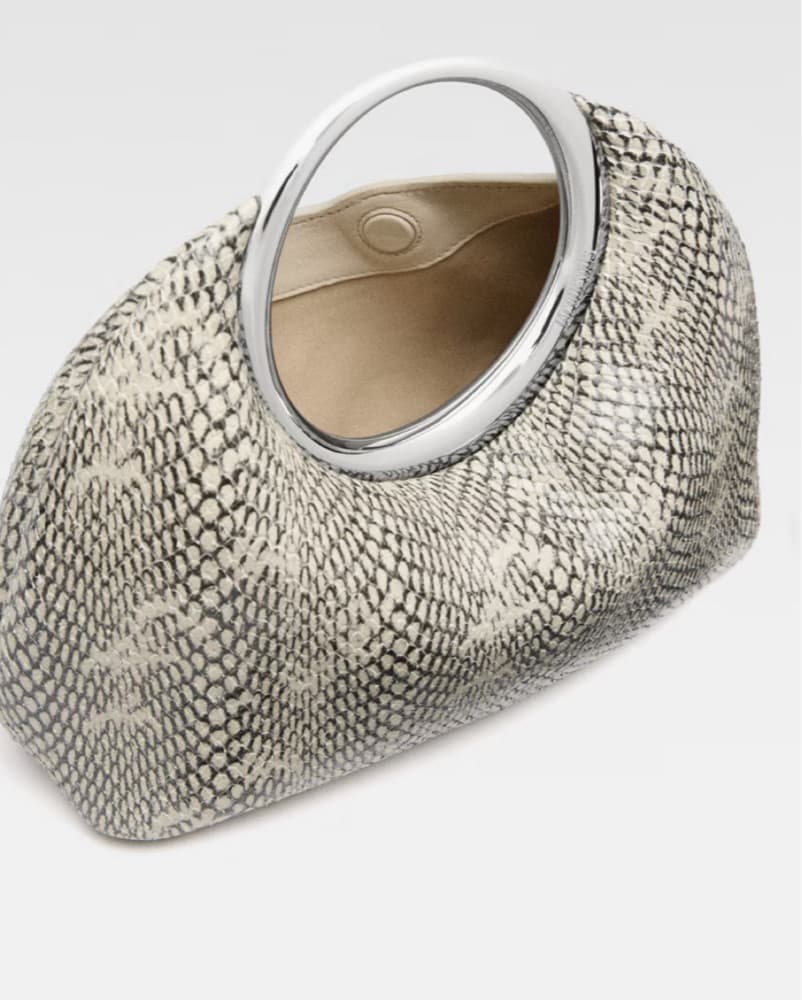 Jacquemus Calino Snakeskin Silver Bag - Image 2
