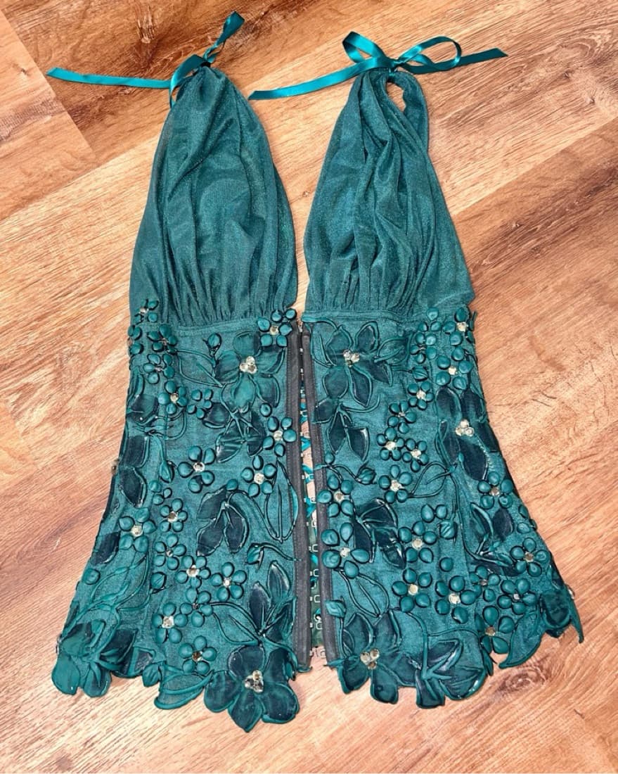 Ema Savahl Green Corset Top   - Image 8