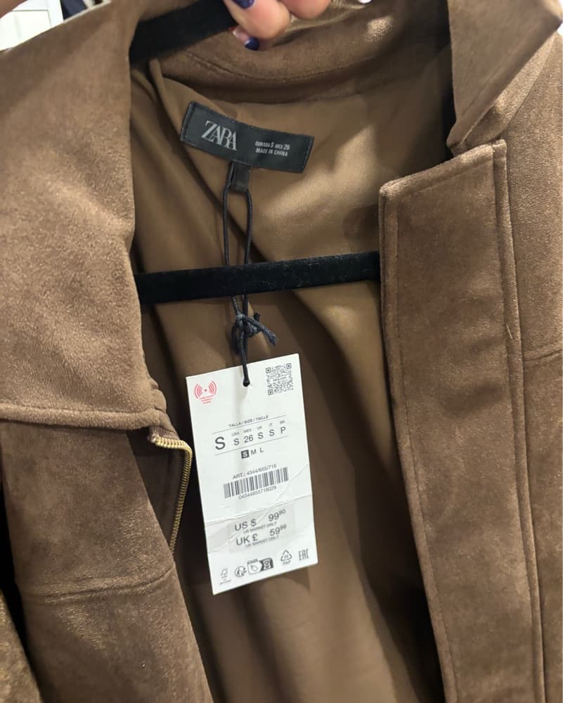 Zara suede brown bomber jacket  - Image 5