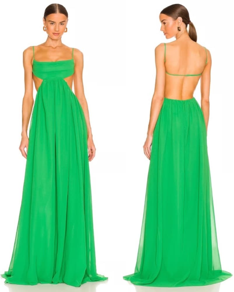 Sau Lee Giselle Gown Dress - Green - Image 1
