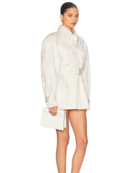 HELSA White Oversized Belted Balzer  - Image 2