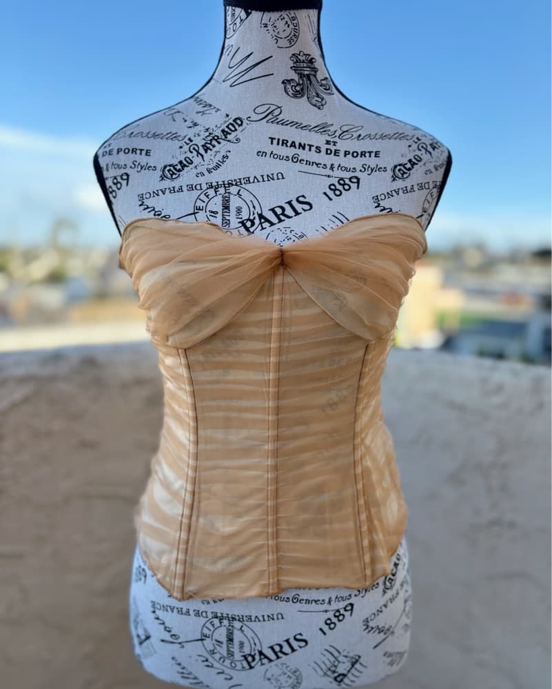 Kim Shui Tulle Silk Blend Bustier Top Sm - Image 2