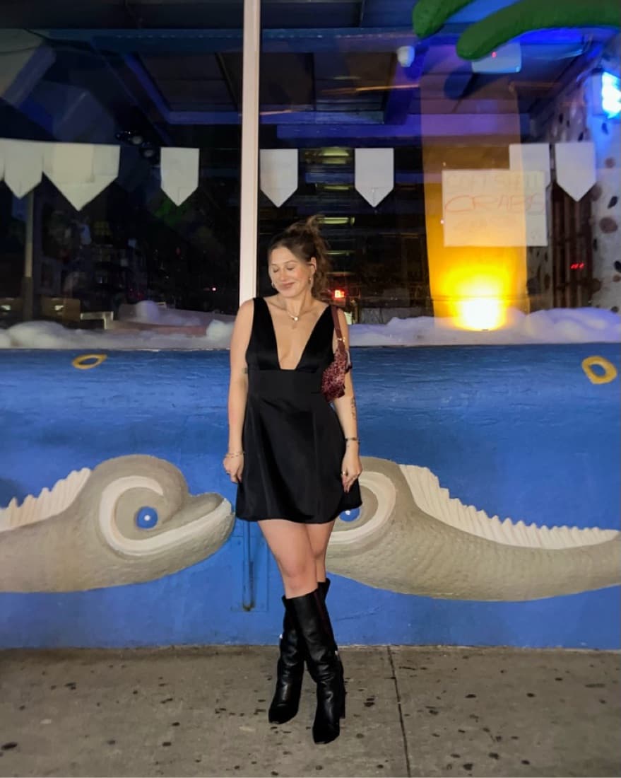 WeWoreWhat V neck plunge mini dress - Image 4