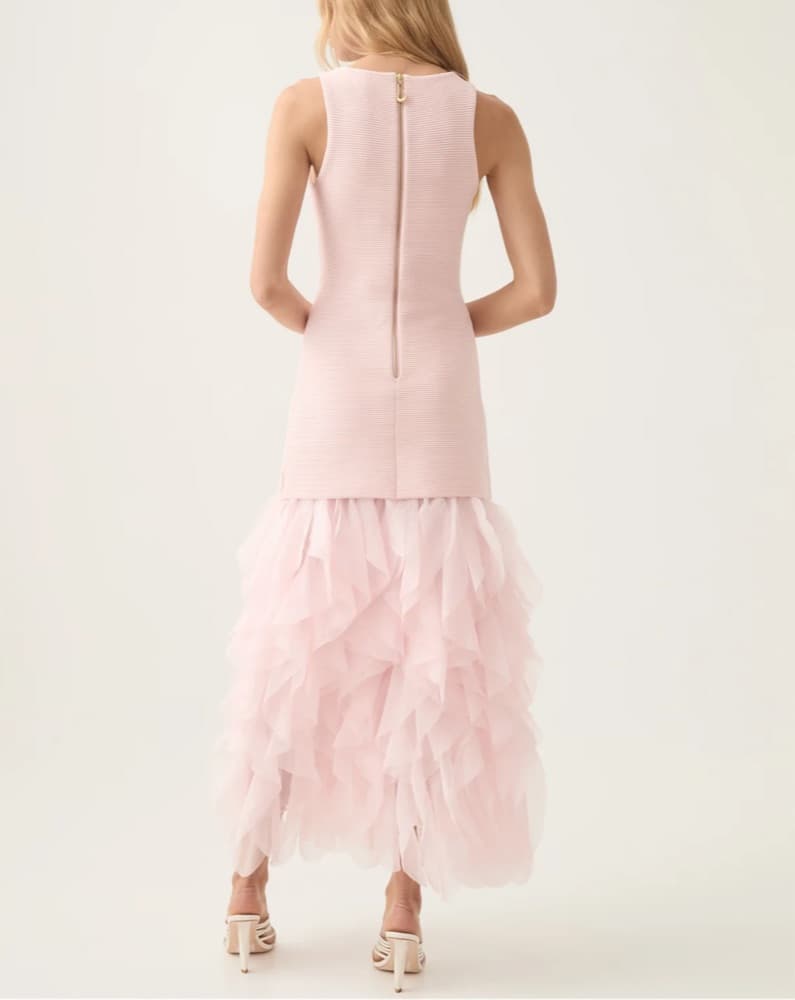 Aje Pink Maxi Ruffle Dress - Image 3