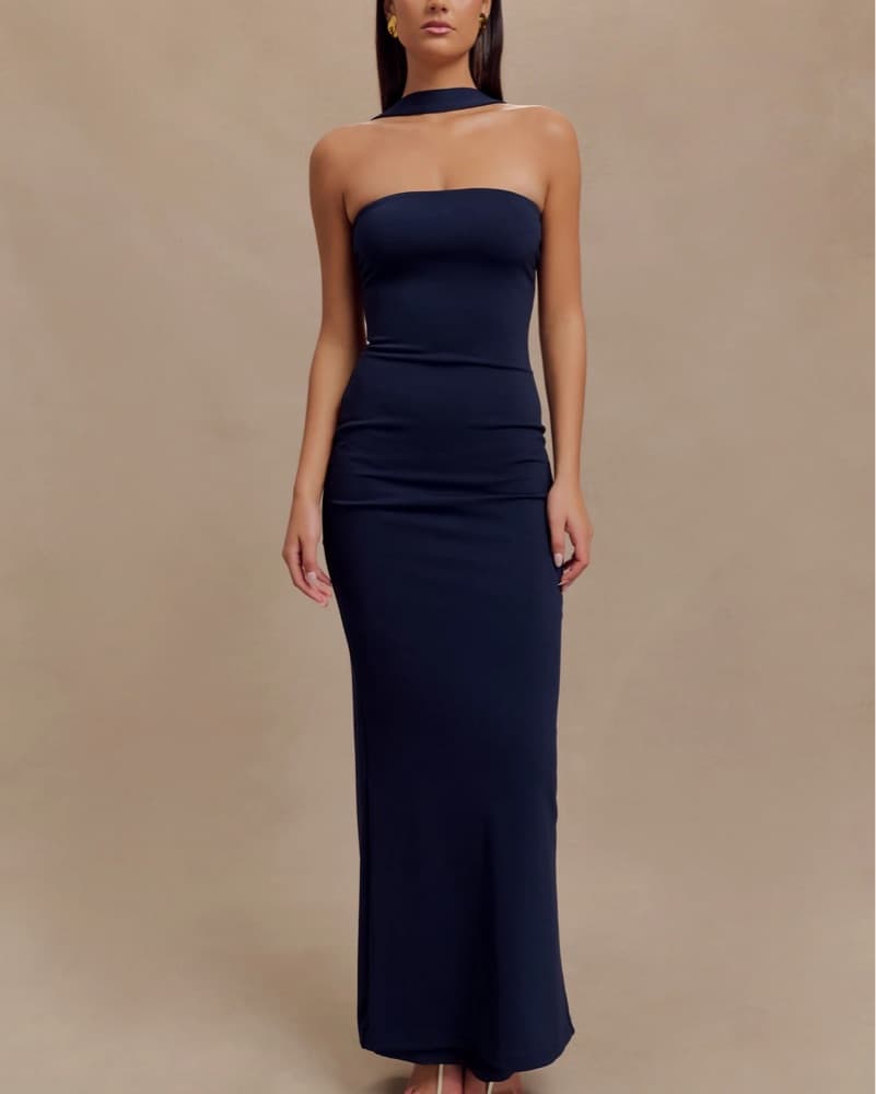 Navy Meshki Long Dress - Image 1