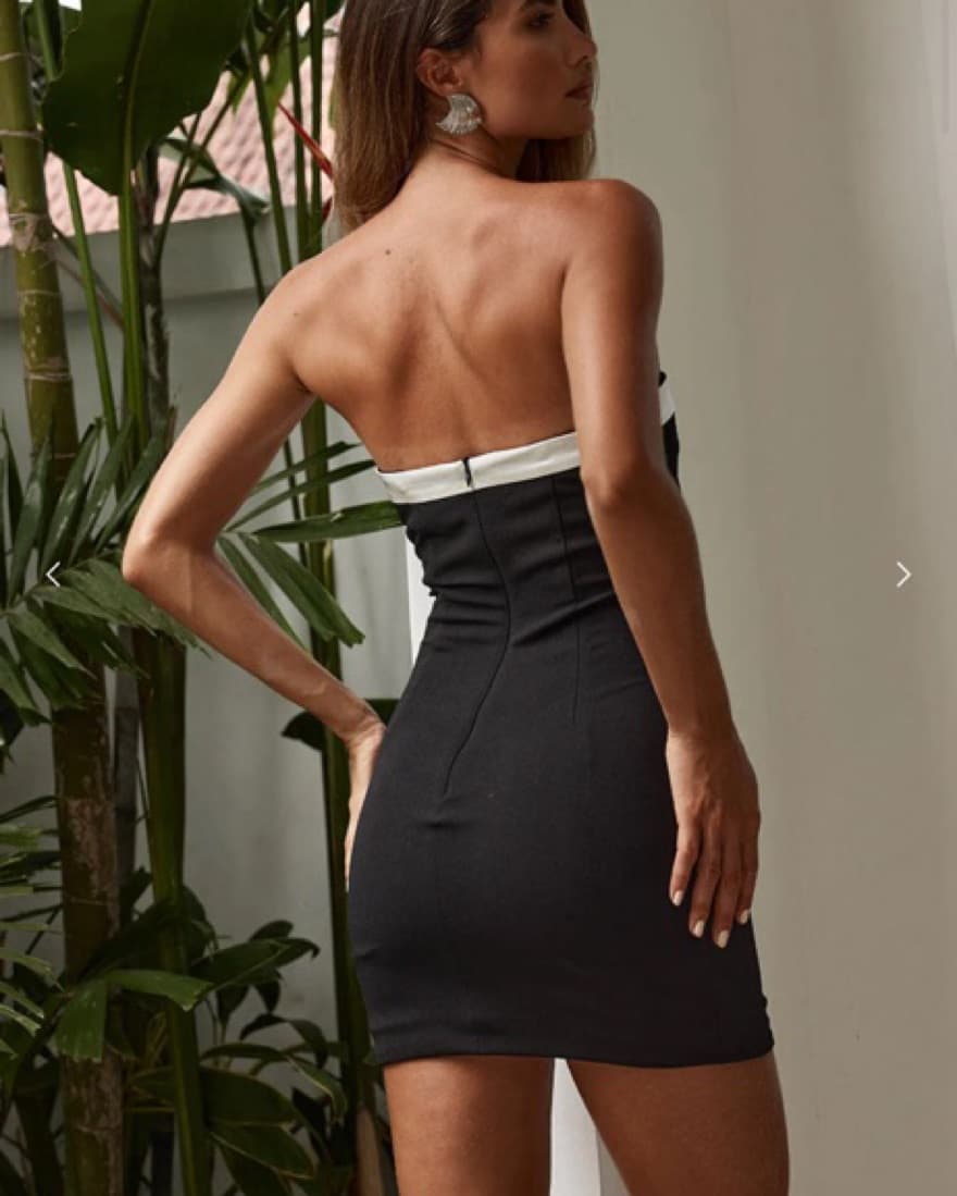 CECILIA MINI DRESS - BLACK - Image 2