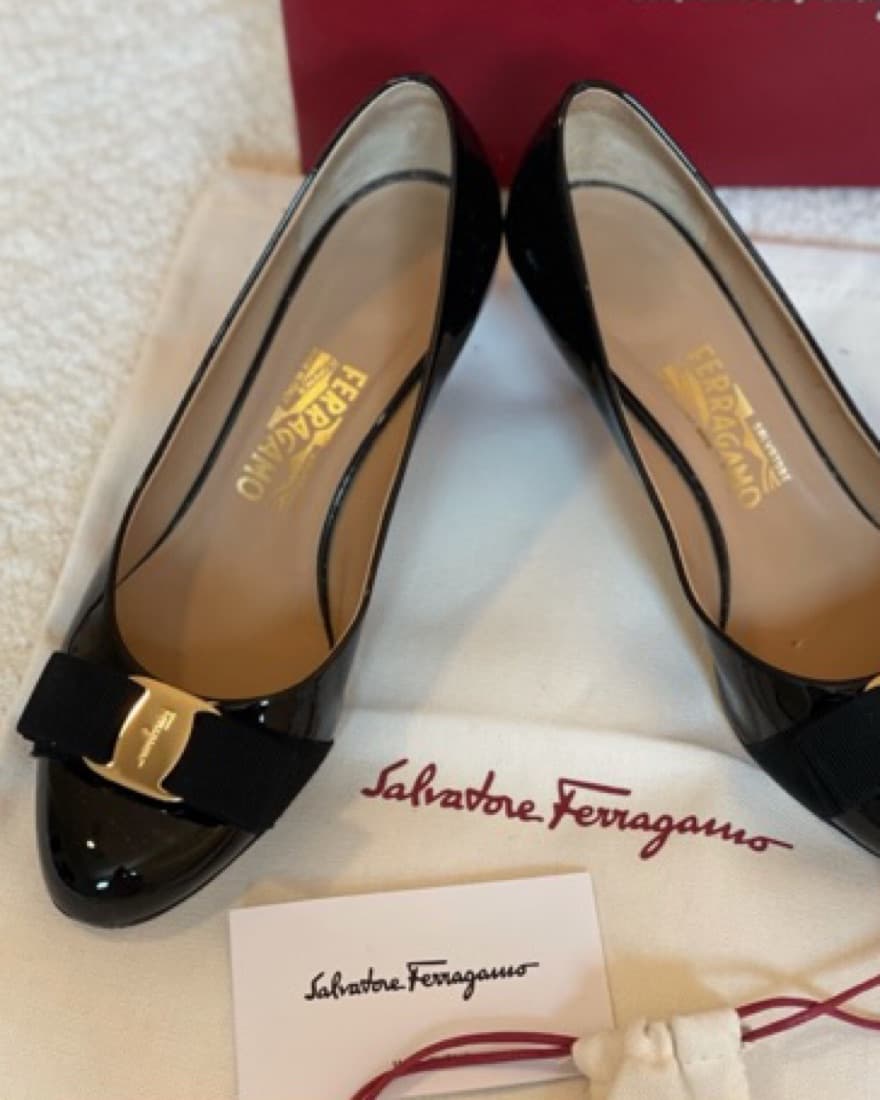 Salvador Farragamo Carla Patent Pump - Image 2