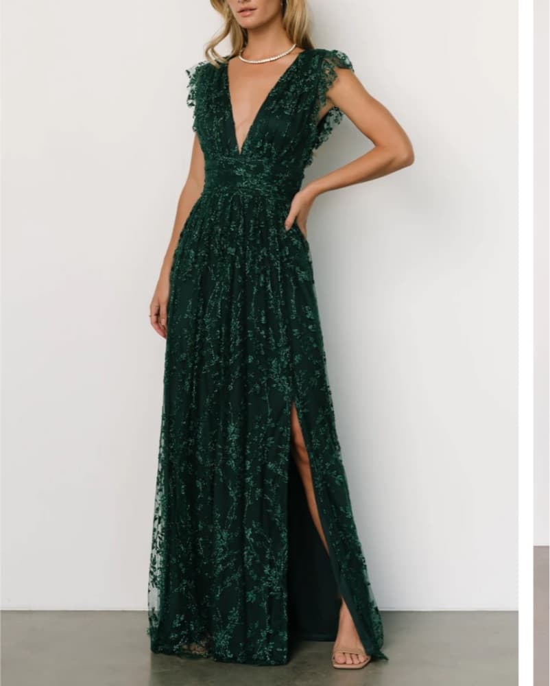 Emerald Sparkly Gown - Image 1