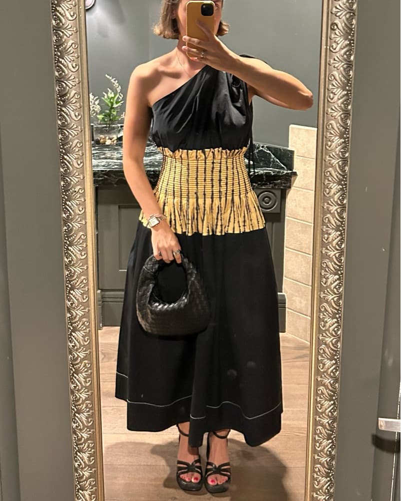 Tory Burch One Shoulder Drop Waist Dress - Image 1