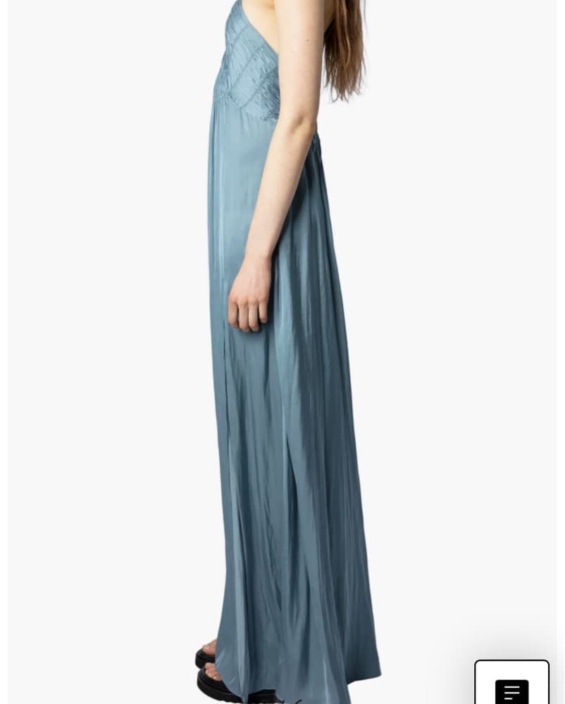 Zadig & Voltaire Blue Satin Maxi Dress - Image 4