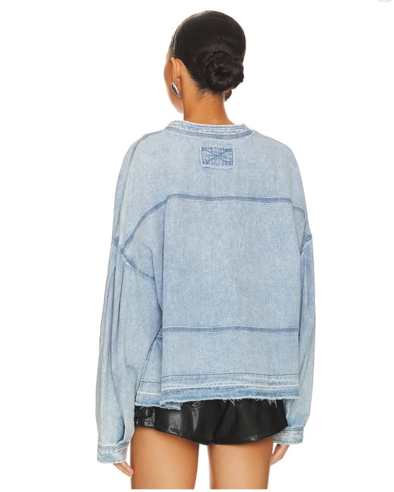 We The Free Jude Denim Pullover Vintage - Image 2