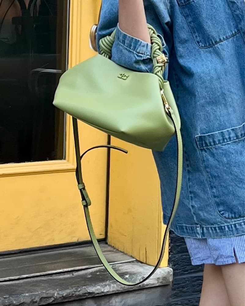 Ganni Bou Bag In Green - Image 2