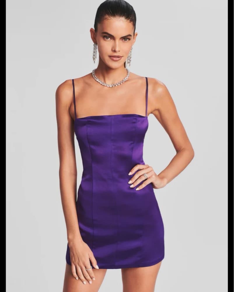 Retrofete Janessa Mini Purple Dress - Image 2