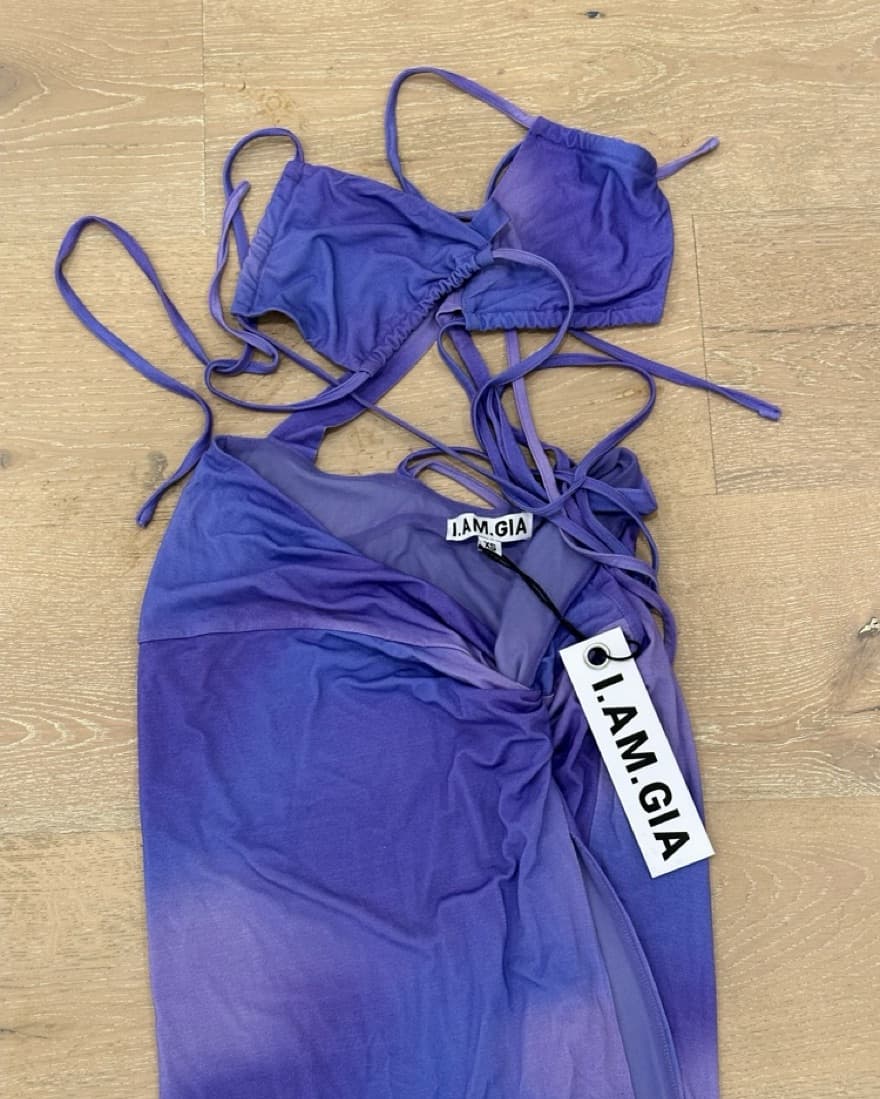Purple Cutout Maxi Dress - Image 4