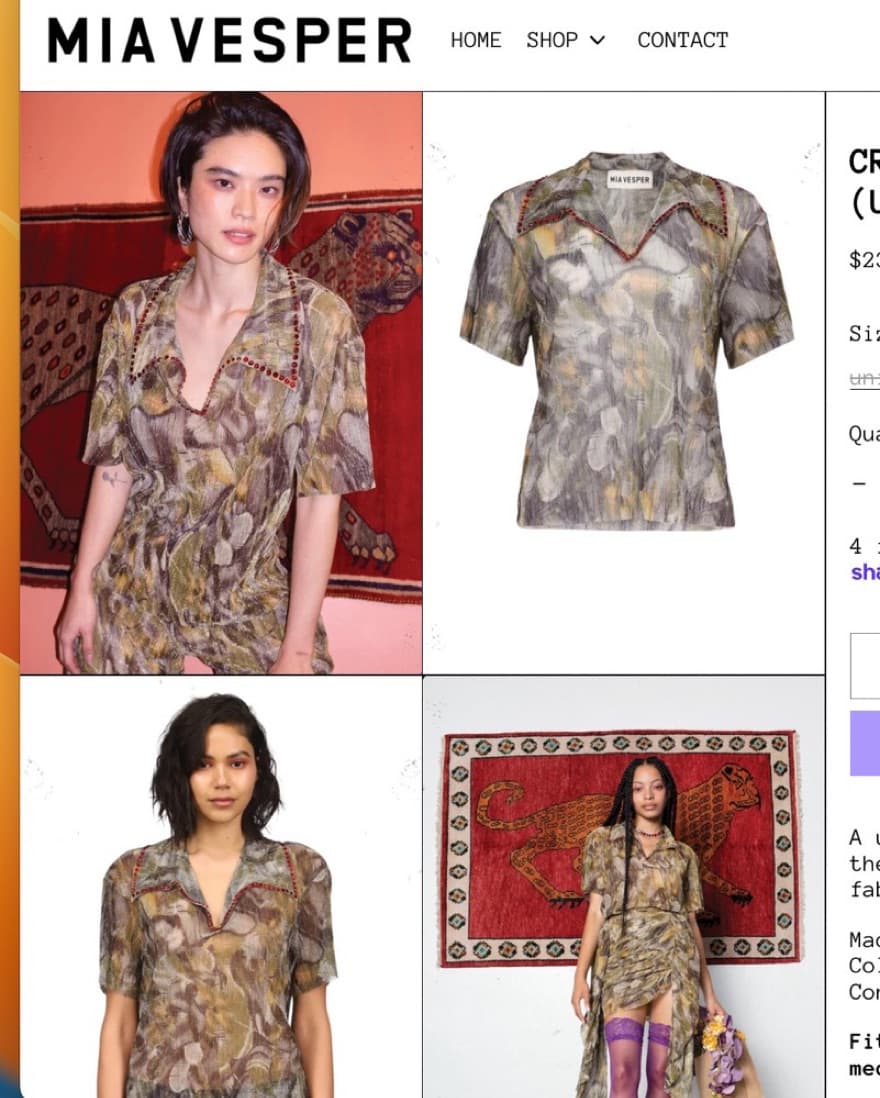 Crystal Collared Pullover Shirt - Image 2
