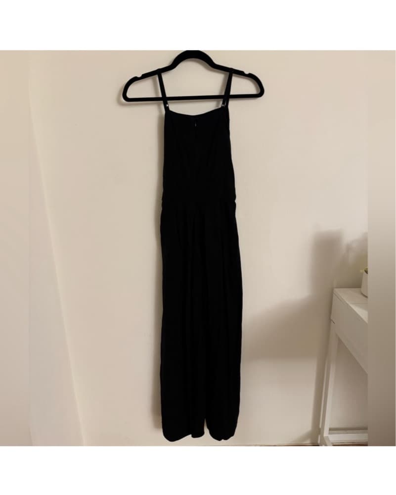 Black Tie-Front Jumpsuit - Image 3