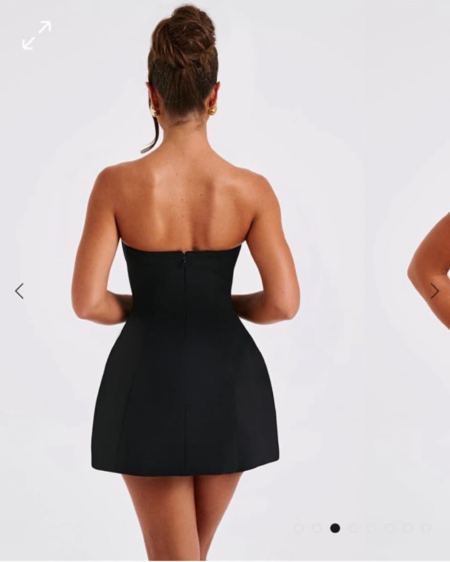 ASHA MINI DRESS - BLACK - Image 4