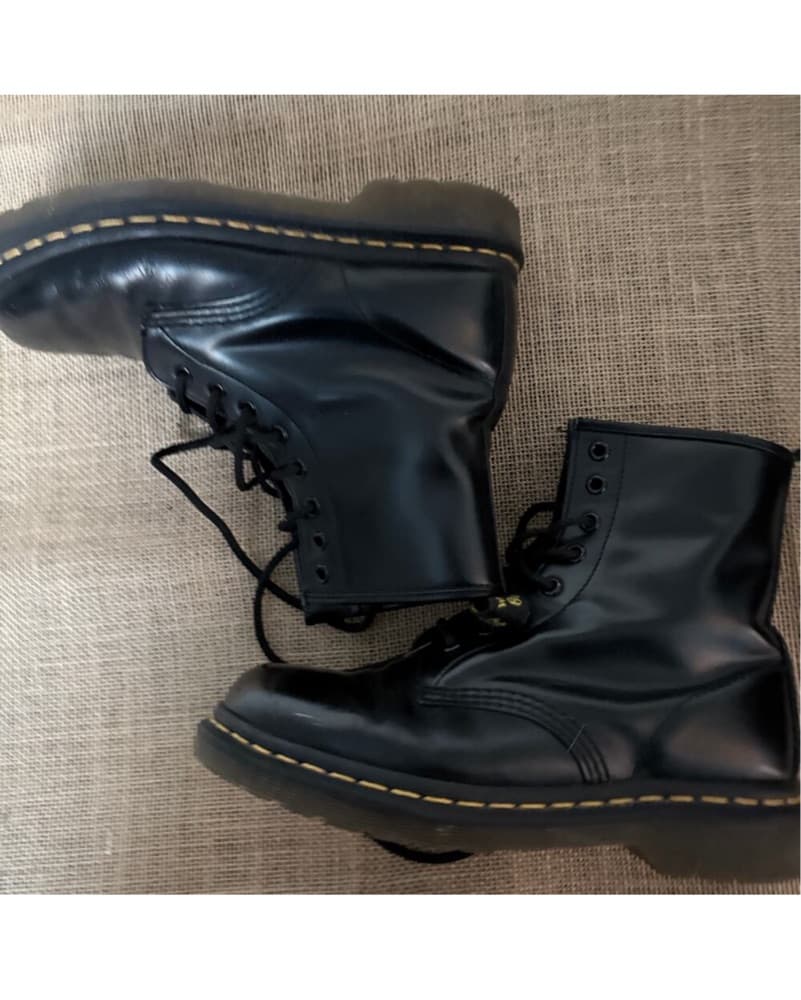 Dr. Martens Leather Combat Boots - Image 4