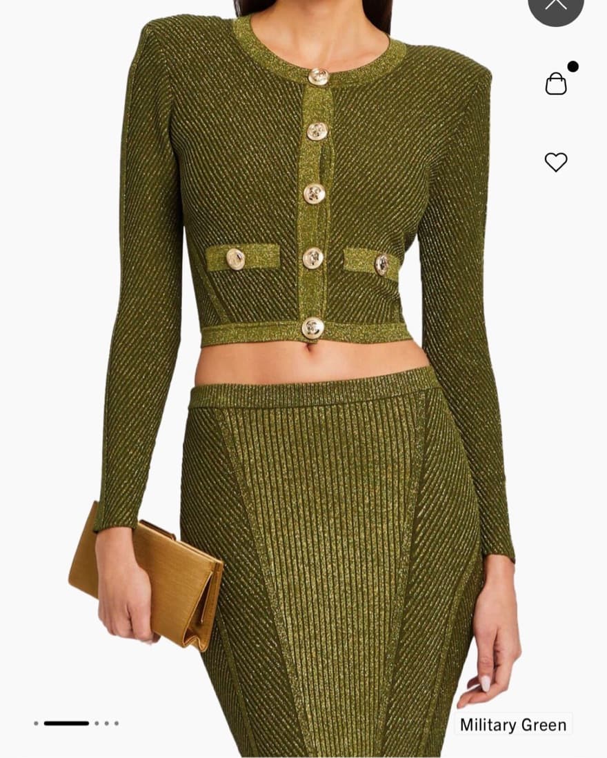 Retrofete Olive Green Sweater Small - Image 2