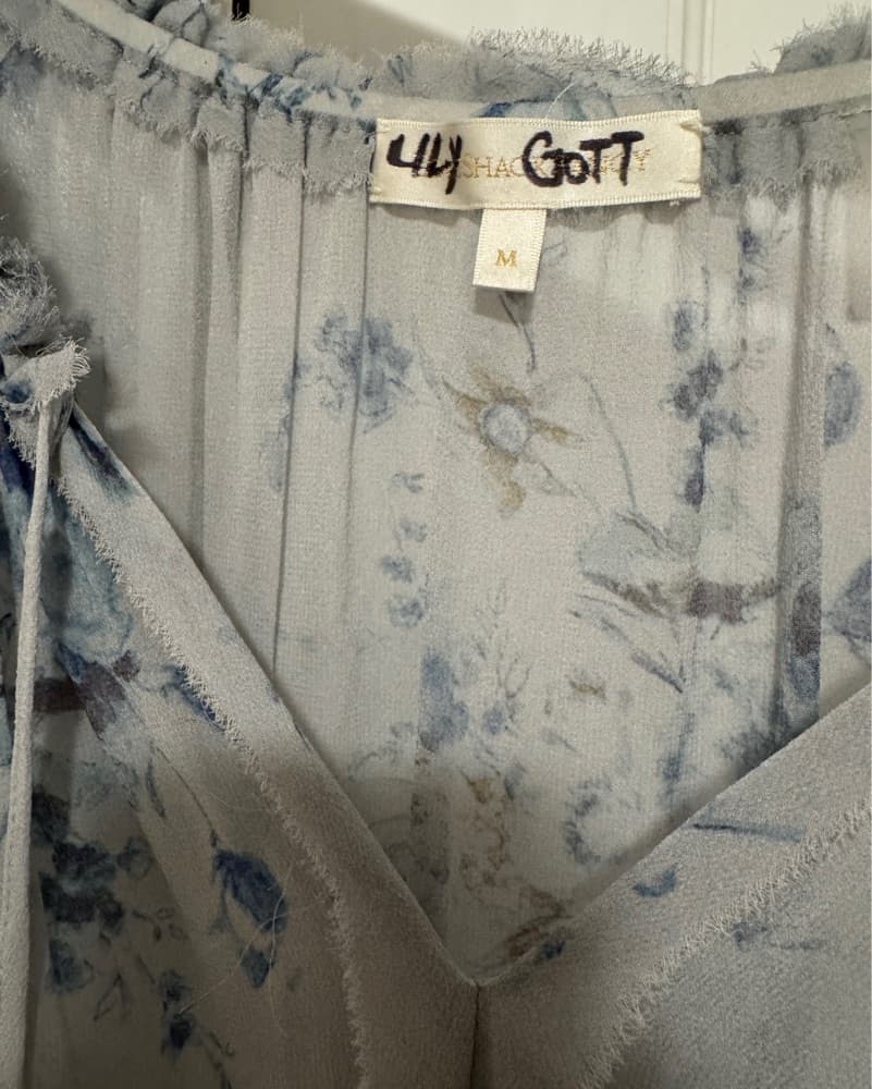 LoveShackFancy Blue Floral Popover Tiere - Image 1