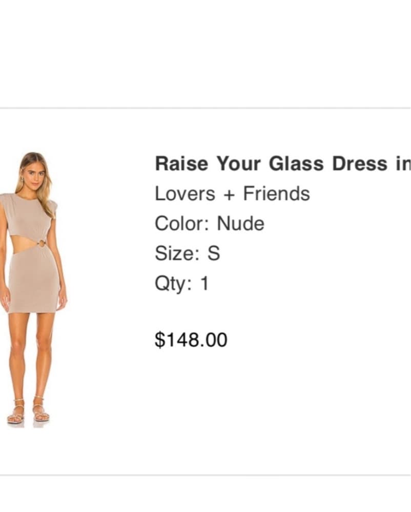 Lovers + Friends Tan Bodycon Dress - Image 3