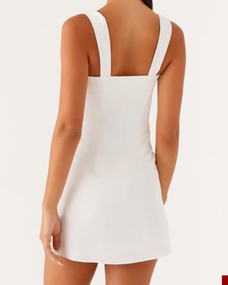 Pepper Mayo White Satin mini Dress - Image 3