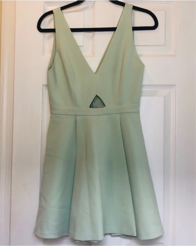 Alice + Olivia Mint Cutout Mini Dress - Image 2