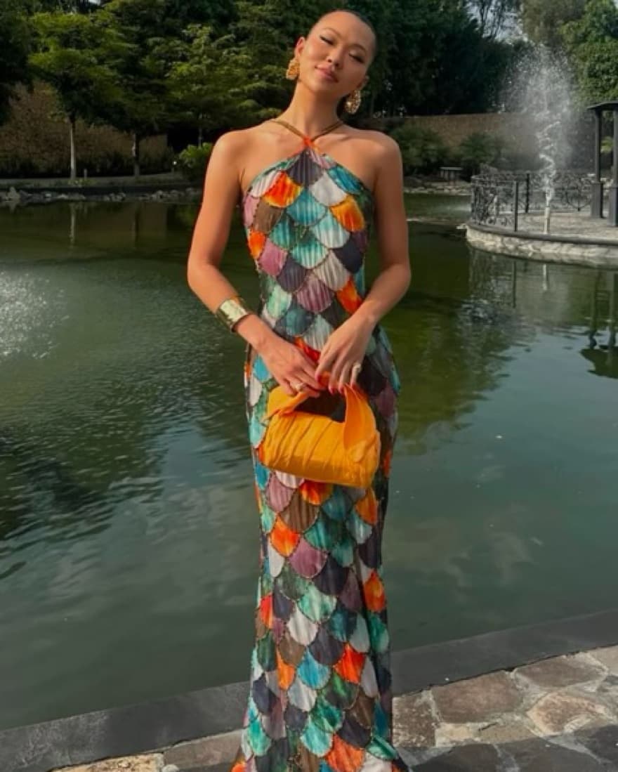 Mami Beaded Halter Neck Maxi Dress - Image 4