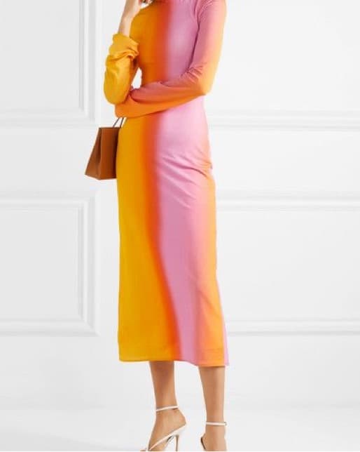 Ellery Rainbow Pink High Neck Dress - Image 4