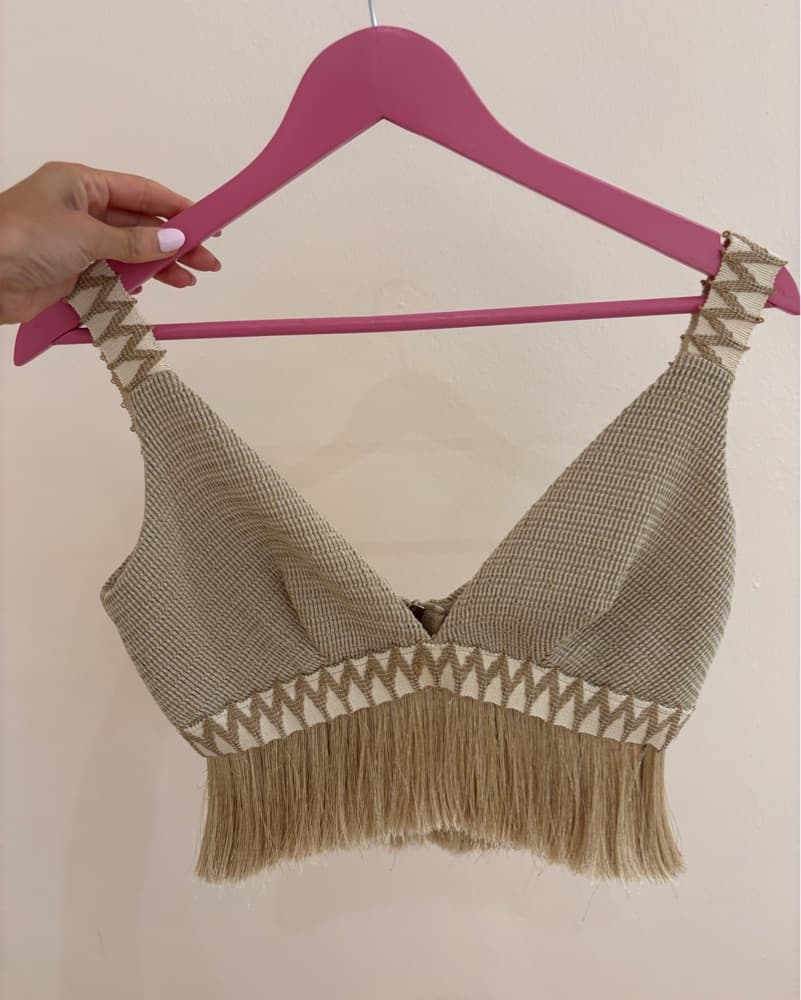 PatBO Metallic Knit Cropped Top  - Image 3