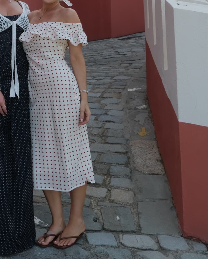 Charming Polka Dot Midi Dress - Image 3