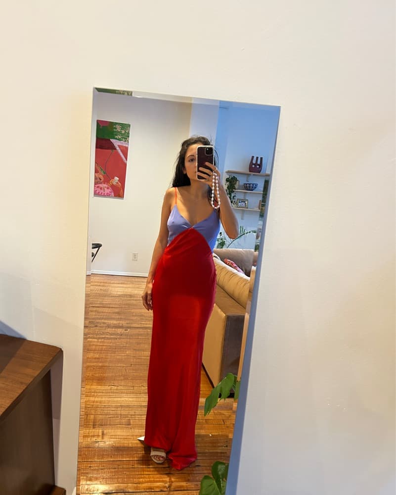 Rat & Boa Rosso Dress Silk Red XXS - Image 2