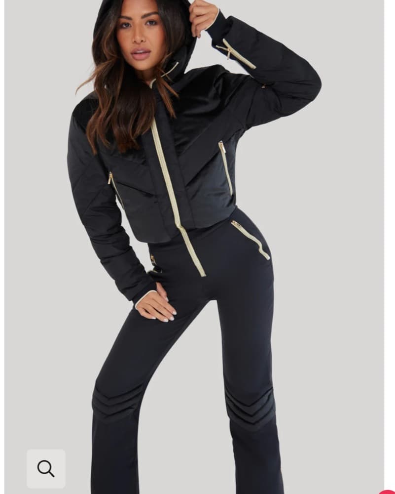My Sunday Ski Velour Black Ski Suit - Image 2