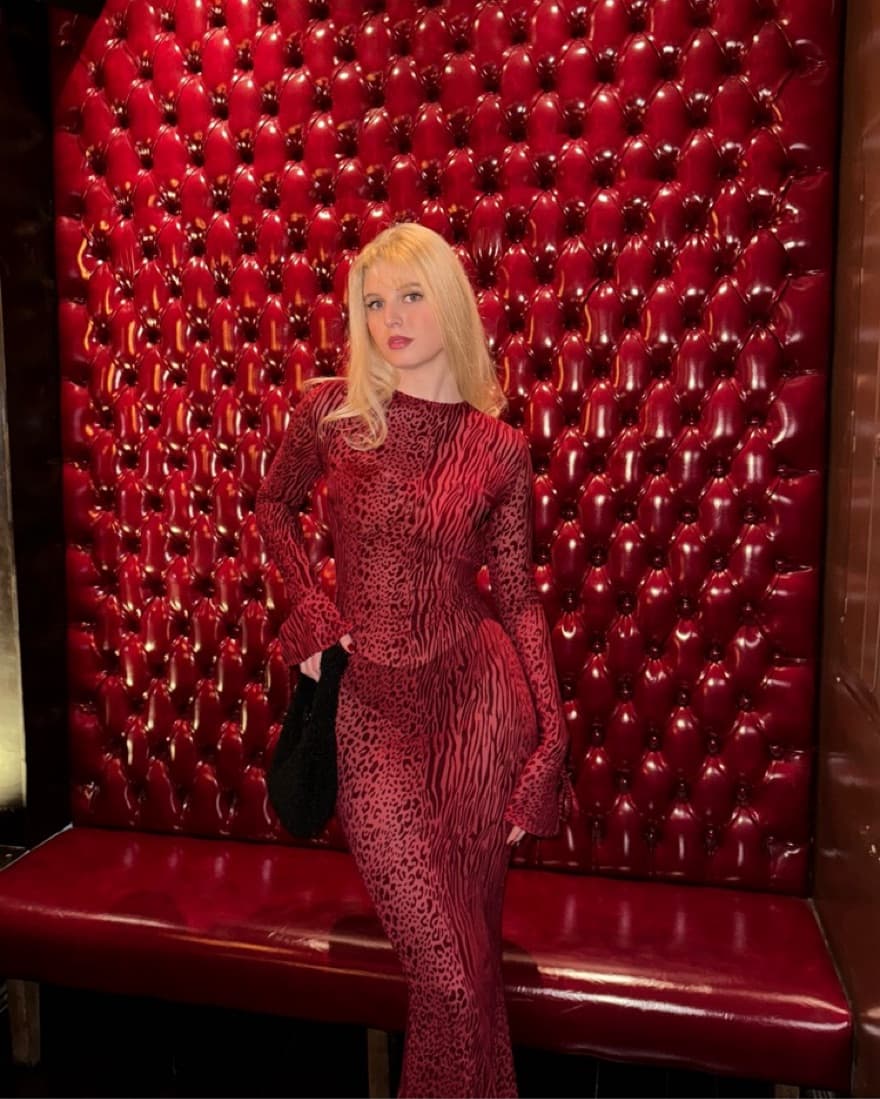 Red Velvet Mesh Backless Maxi Dress - Image 3