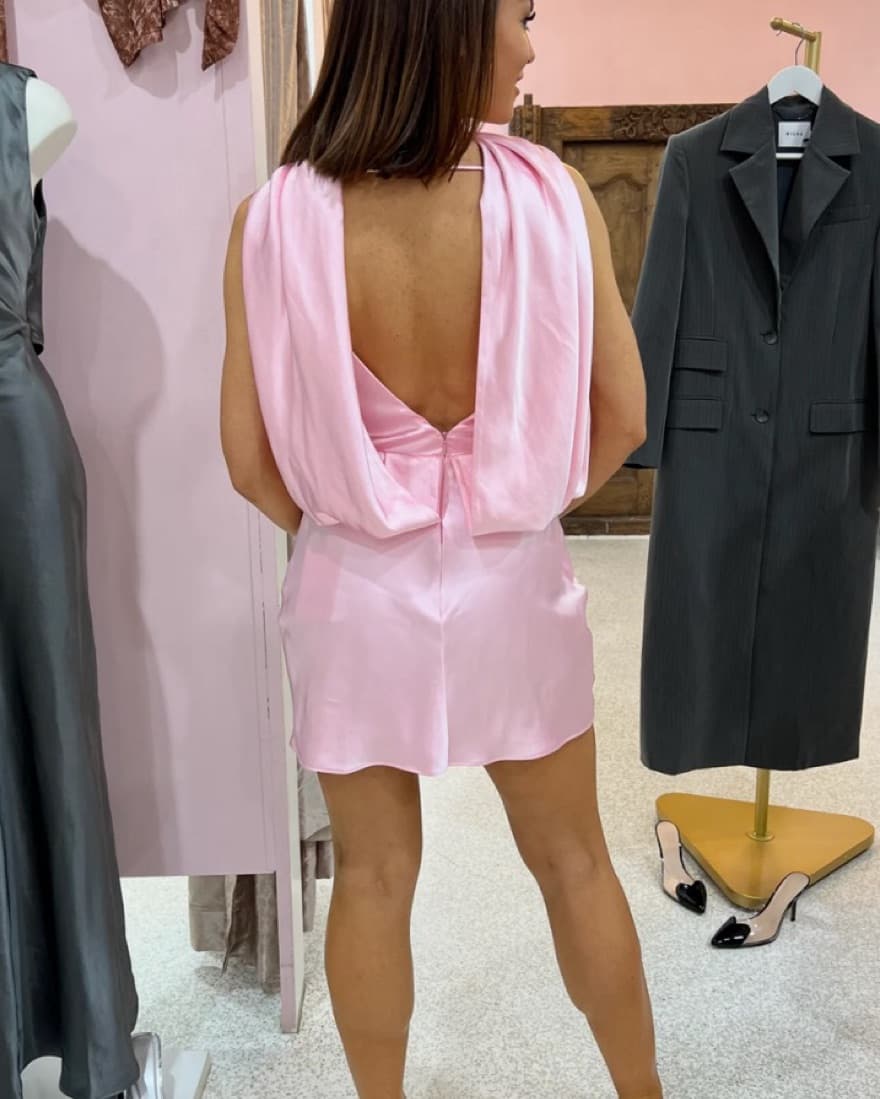 Misha Analia Fondant Pink Minidress - Image 3
