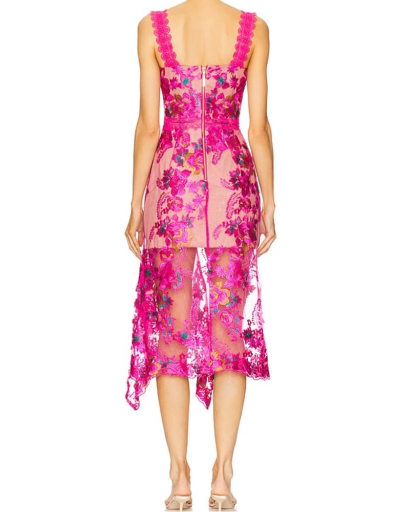 Vibrant Floral Midi Dress - Image 3