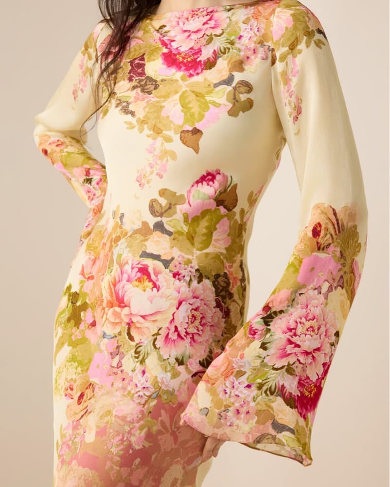 Silk Floral Gown - Image 3