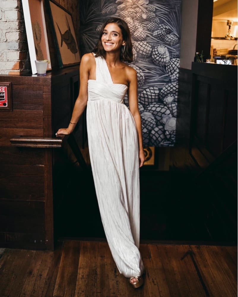 Sabina Musayev White Plissé Jumpsuit - Image 4