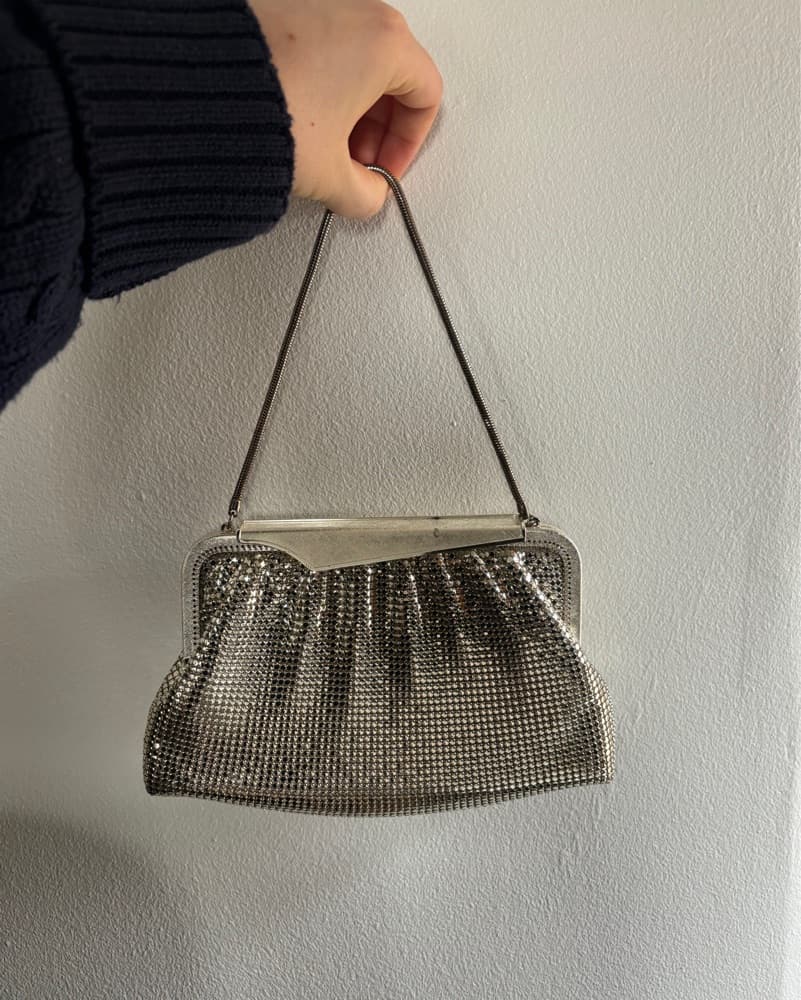 Vintage Silver Mesh Purse - Image 2