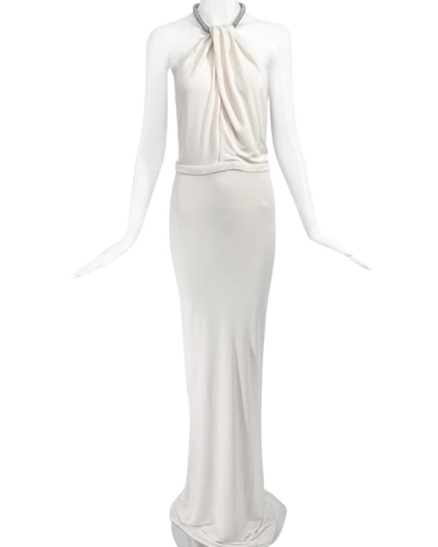 GUCCI BY TOM FORD BLACK HALTERNECK GOWN - Image 4