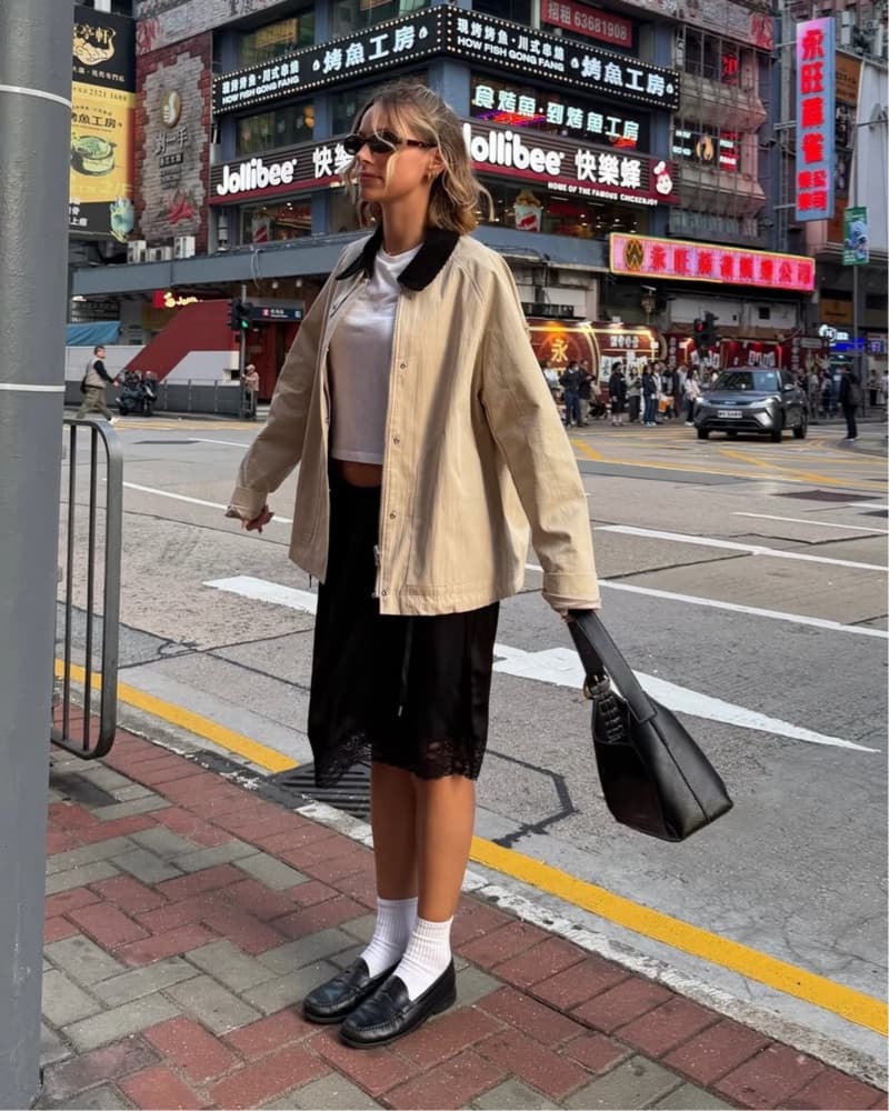 Oversized tan MANGO jacket - Image 3