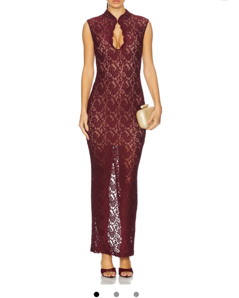 Nookie Mystique Maxi Dress In Wine - Image 1