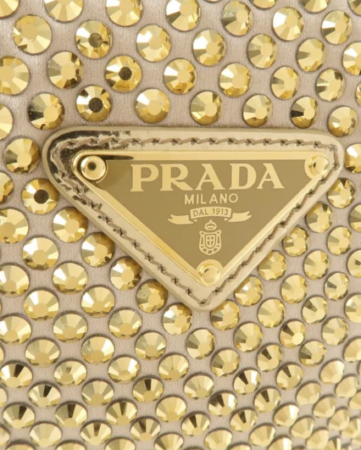 Prada Triangle Crystal Shoulder Bag - Image 3